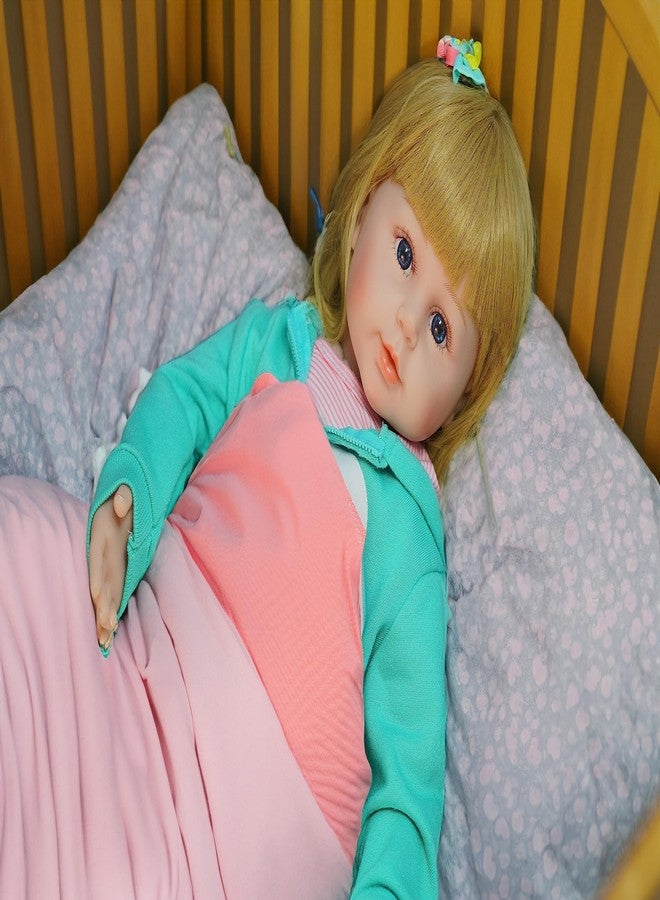 MNMJ Reborn Baby Dolls Girl 18 Inch Realistic Newborn Lifelike Baby Doll Toy for Kids Ages 3+, Blonde Hair Reborn Toddler Dolls, Soft Silicone Newborn Girls Doll with Toys Accessories Gift Set - Image 3